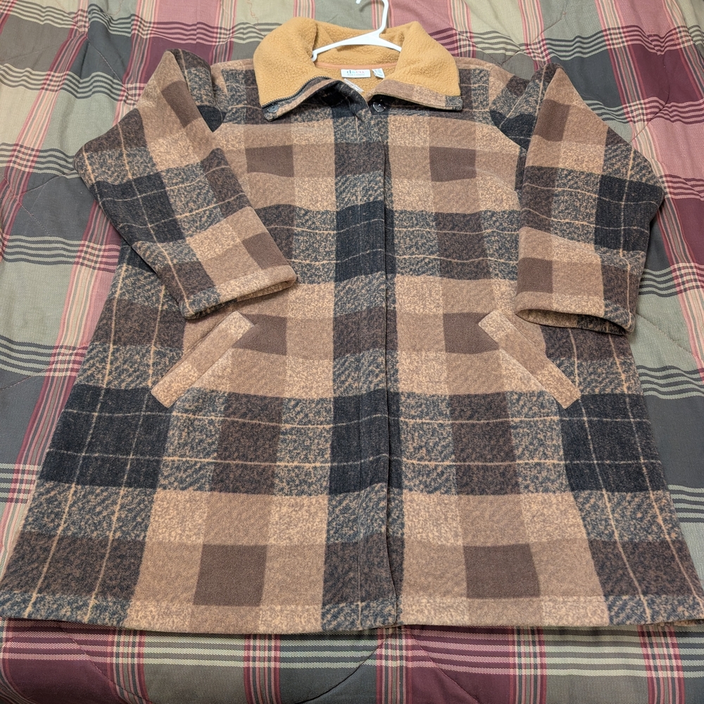 Denim & Company Tan Wool Blend Coat